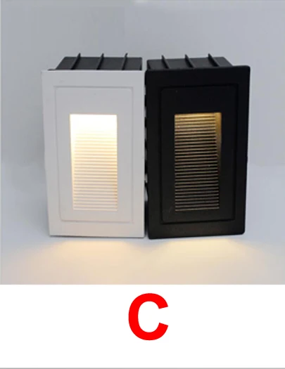 Светодиодный настенный светильник 3 Вт, 4 Вт, 5 Вт, IP65 светодиодный светильник для лестницы, подвесной светильник, утопленный светильник для помещений, светильник для лестницы, AC85-265V, 12 В постоянного тока, светильник для ног - Испускаемый цвет: 3W