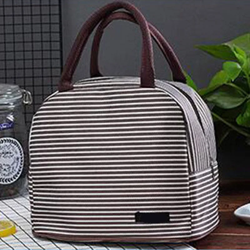 Baby Food Insulation Bag Feeding Milk Bottle Keep Warm Canvas Picnic Bags New Fashion Stripe Portable Women Travel Tote BB5048 (11)