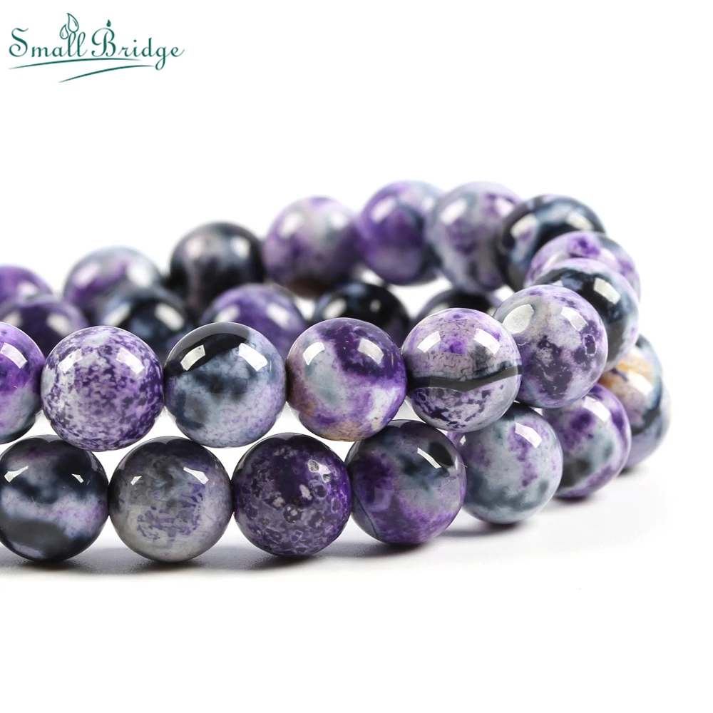 

6 8 10mm Nature Stone Beads for Jewellry Making Bracelet Necklace Onxy Accessories Loose Big Hole Beads Wholesale S701