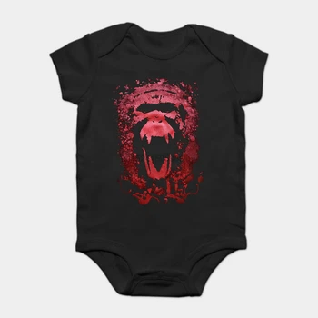

Baby Onesie Baby Bodysuits kid t shirt 100% 12 Monkeys Skull Black Printing Design Cotton Tees Free Shipping