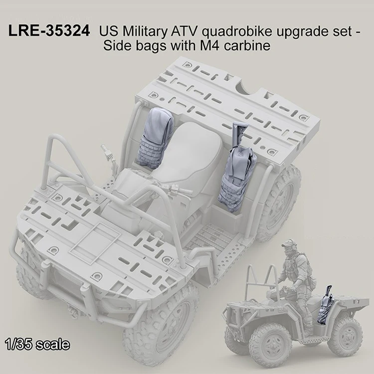 Набор для модернизации квадроцикла 1/35 US Military ATV боковые сумки с карбином M4 модель