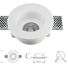 Специальный утопленный гипсовый потолочный светильник, gesso точечный свет, чистый белый trimless вниз свет, светодиодный точечный свет с лампочкой 5 Вт