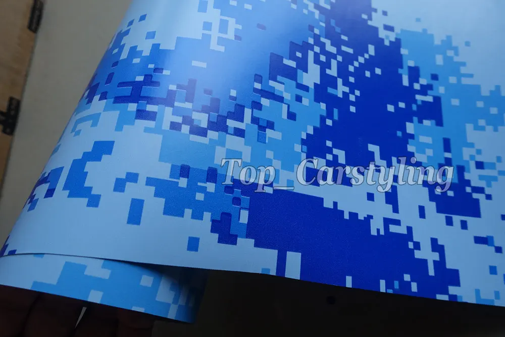 blue military camo vinyl camouflage car wrapping film (2)