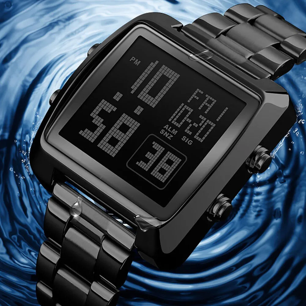 SKMEI 1369 цифровые часы Для мужчин световой Дисплей с функцией двойного времени Дата электронные кварцевые наручные часы שעון גברים
