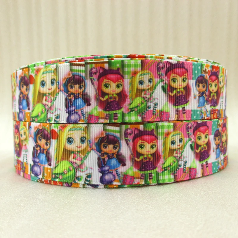 

10Y42955 1"(25mm) cartoon ribbon high quality printed polyester ribbon 10 yards, DIY handmade materials, wedding gift wrap