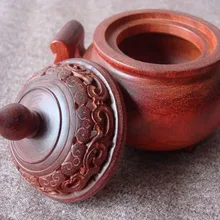 Authentice натуральный дикий старый лобулярный красный сандаловое дерево Индийский Деревянный курильница украшения