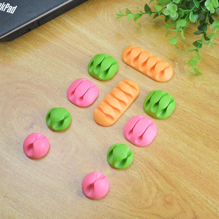 10PCS/set Multipurpose Cable Wire Organizer Cable Clip Tidy USB Charger Cord Holder desktop Fixed clamp cable winder