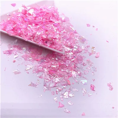 AB Pink 20 г/упак. неровные бумажные Блестки для ногтей своими руками, цветные блестки для ногтей, блестки для 3D дизайна ногтей, украшения - Цвет: AB Pink