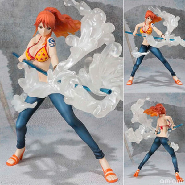 One Piece Figure Nami Milky Ball Battle Ver. PVC Action Figure 15CM One Piece Nami Collectible Model Toy Figurine One Piece OP05
