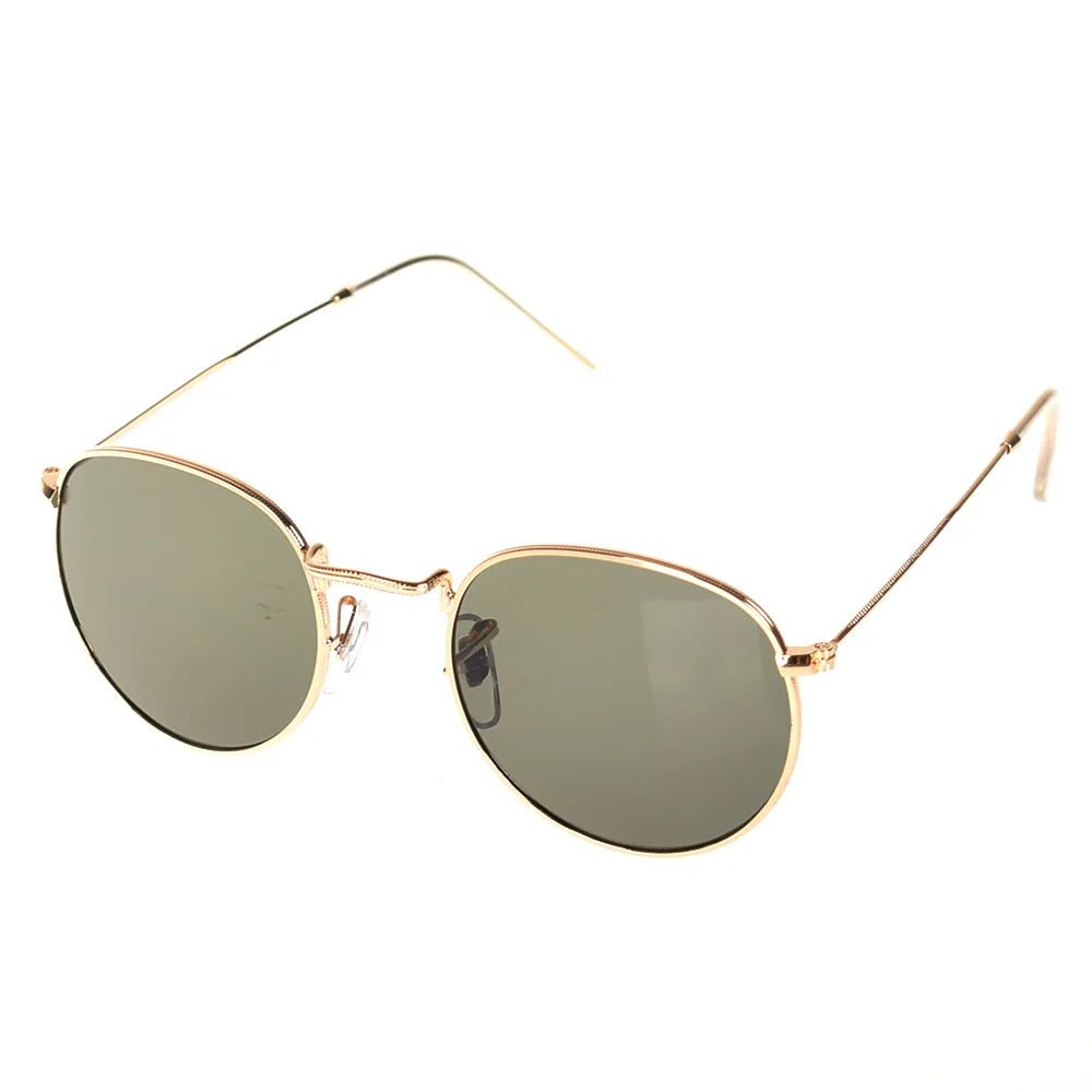 Новые солнцезащитные очки "кошачий глаз" Винтажная, брендовая, дизайнерская зеркало из розового золота солнцезащитные очки для Для женщин, металлические отражающие солнцезащитные очки с плоскими линзами - Цвет оправы: Зеленый