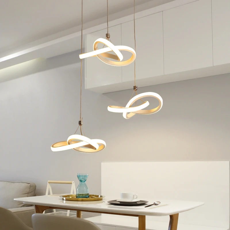 

Home restaurant LED three-head dining table lamp creative post-modern dining room lighting personality bar table flower