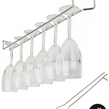 Or argent haute qualité utile 27/35/55cm en acier inoxydable casier à vin support en verre suspendus barre cintre étagère