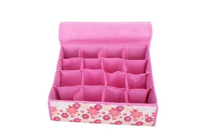 

16 Grid Multi-purpose Popular Underware Organizers Non-woven Fabric Folding Bra Socks Storage Holders Free Shipping