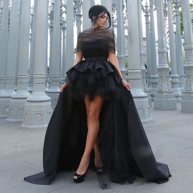 Black High Low Bridesmaid Dresses