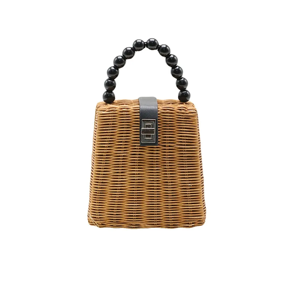 

Shoulder bag fashion woman bag Korean version of the retro black pearl tape hand-woven buckle handbag Messenger bags A1