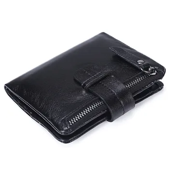 

Men's zero wallet leather short leather wallet leather zipper bag leisure fashion Card Wallet Leather Wallet Men's casual clutch