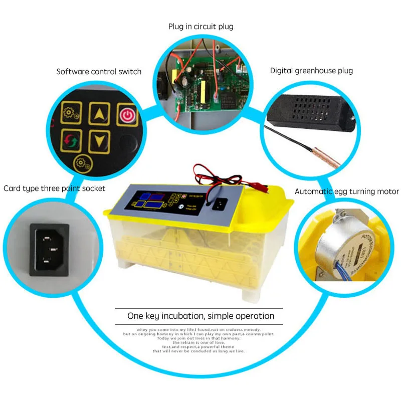 96 яиц, автоматические инкубаторы для яиц, полностью инкубаторная машина, мини 48 куриц, распродажа, автоматический поворот для утки, голубя, попугая, товары для птицы