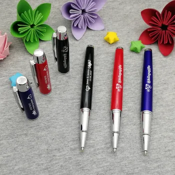 

Company logo gifts personalized metal pen with company brand/email/weburl on pen cap or pen body 5 colors to mix Ship by DHL