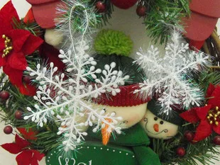 Рождественские пластиковые снежинки Рождественские елочные украшения Рождественские украшения снежинки Рождественские Подвески