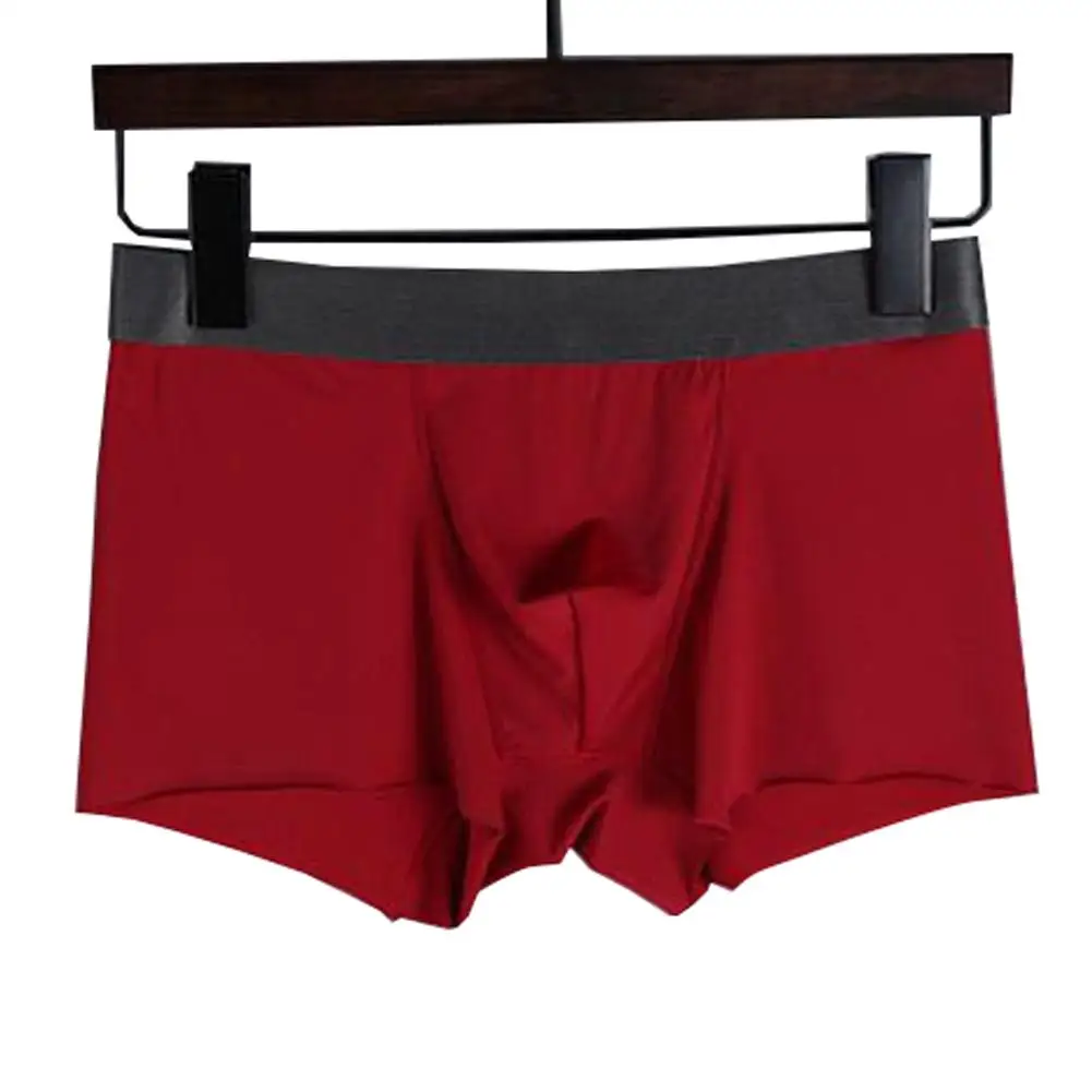 Ice Silk Boxer Sexy Men Transparent Men Underwear Low waist Slip Homme