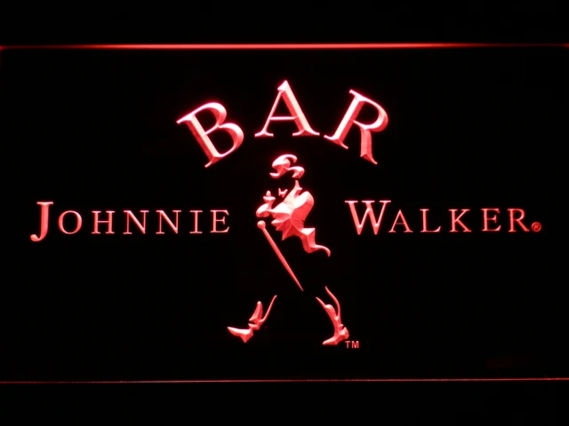 439 бар Johnnie Walker светодиодные неоновые вывески для виски с переключателем
