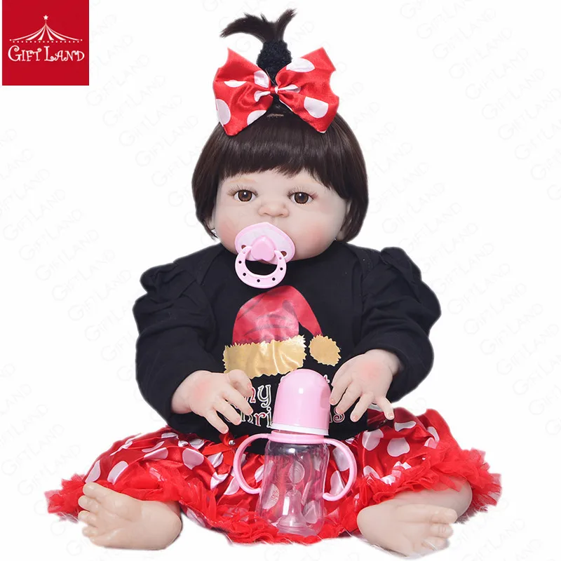

2019 Reborn Baby Doll Bebe Reborn Full Silicone Boneca Reborn Toddler Handmade Surprise Doll Bathe Toy Birthday Christmas Gifts