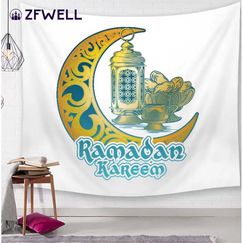 ZFWELL исламский Eid al-Adha гобелен декоративный брезент гобелен настенный, для дома Текстиль фон макет декорации 9