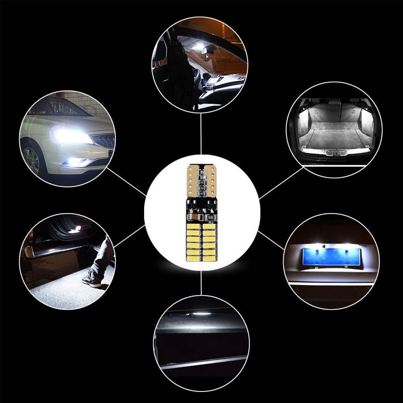 2x T10 W5W LED Canbus сигнасветильник в 24SMD для салона автомобиля Чтения номерного знака
