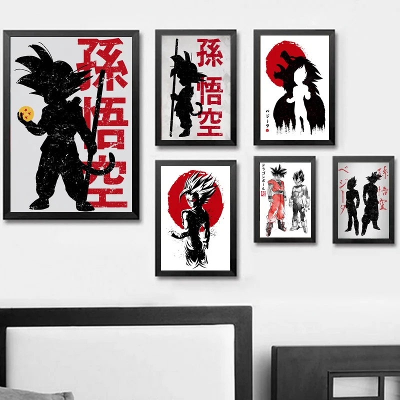 

Japanese Watercolor Abstract Dragon Ball Z Wall Art Paint Wall Decor Canvas Prints Canvas Art Poster Oil Paintings No Frame