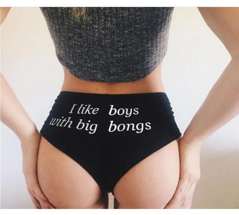 

Women Sexy Underwear Briefs Panties fashion G String letters Bikini Low Waist Ladies women's breathable Girl panties Black