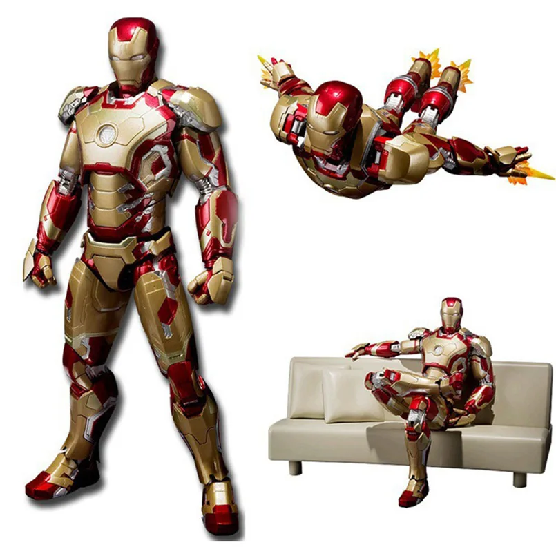 

Marvel Avengers Super hero Iron Man MK43 With Sofa Action Figure Toys Collectible Model Toys