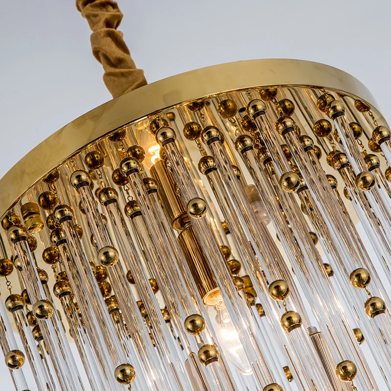 Новая Современная хрустальная люстра, роскошная декоративная лампа для отеля, Золотая люстра для гостиной, светодиодный светильник для ресторана