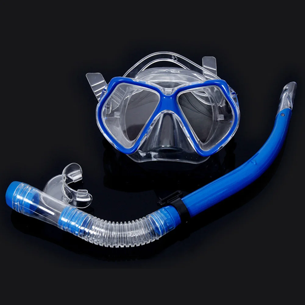 Регулируемый ремешок маска для дайвинга инструмент подводное снаряжение Набор подводное снаряжение Автоматическая пряжка аксессуары мода сухой трубка под водой - Цвет: Синий