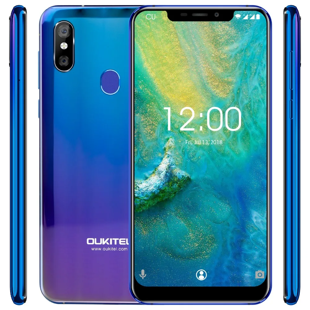 OUKITEL U23 беспроводной заряд лица ID 6 18 дюйма дисплей с зазубриной 6G 64G Android 8 1