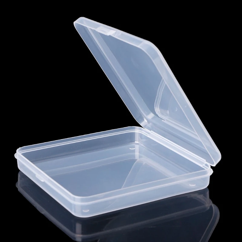 Квадратные прозрачные пластиковые коробки для хранения ювелирных изделий, бусины, коробка для колец, серьги, чехол, ожерелье, органайзер, макияж, Настольная коробка