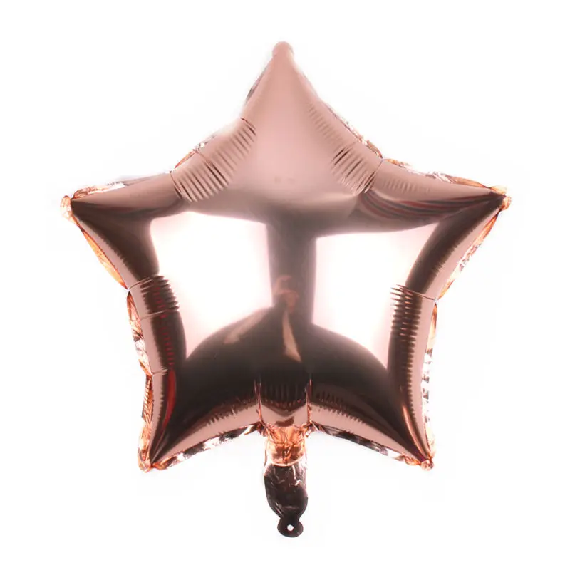 TSZWJ Новинка 18-дюймовые монохромный пятиконечная звезда алюминий воздушный шар для вечерние Украшенные декоративные шары - Цвет: A(rose gold)