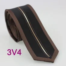 Yibei Coachella Галстуки коричневый границы черный низ с бежевый в Вертикальную Полоску Средства ухода за кожей шеи галстук узкие жаккардовые Средства ухода за кожей Шеи Галстук подарки для для мужчин