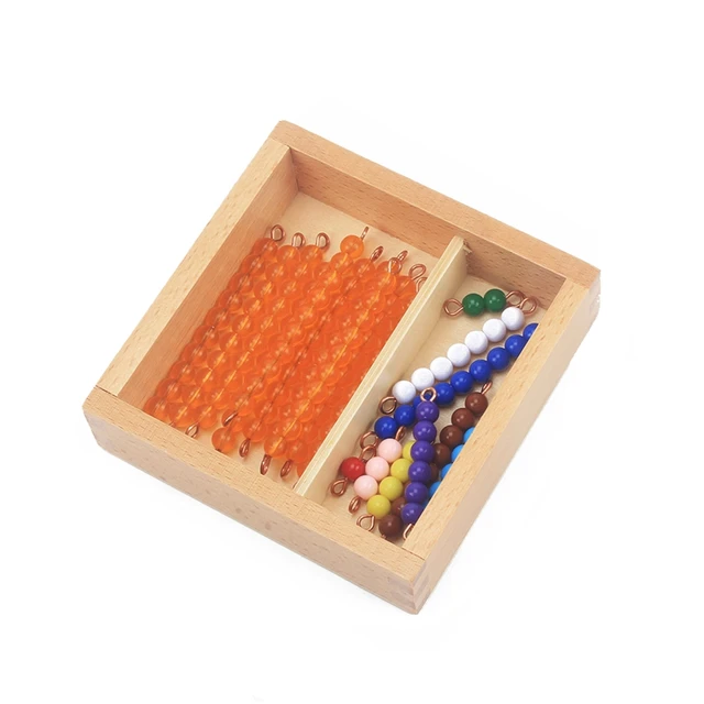 Montessori Teaching Math Toys Teens and Tens Seguin Board with Beads Bars Wood Toys Early Childhood Education Preschool Training 4