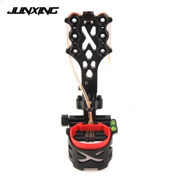 

High Quantity Compound Bow Sight 5 Pin with Sight Light Adjustable Sight Green Bubble Level for Archery Hunting Shooting