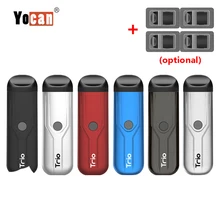 Yocan Trio 3 в 1 комплект 1,0 мл Vape Pod с 500 мАч батарея для КБР сок воск испаритель электронная сигарета трио vape ручка