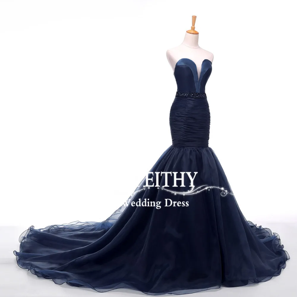 organza navy blue side