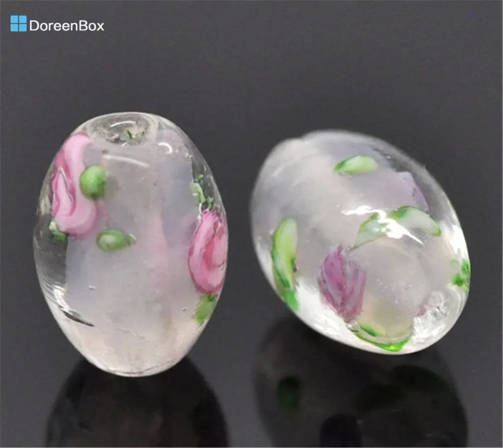 

Doreen Box hot- Lightpink Flower Glass Lampwork Beads 14x10mm, sold per lot of 30 (B15157)
