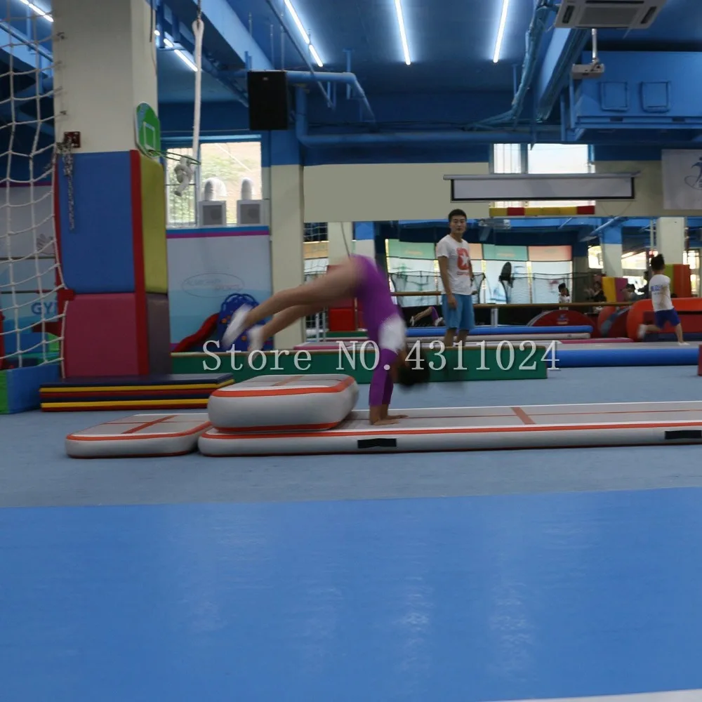 Надувной гимнастический коврик черный профессиональный воздушный трек тумблинг коврик с насосом для практики гимнастики черлидинг, Tumbling