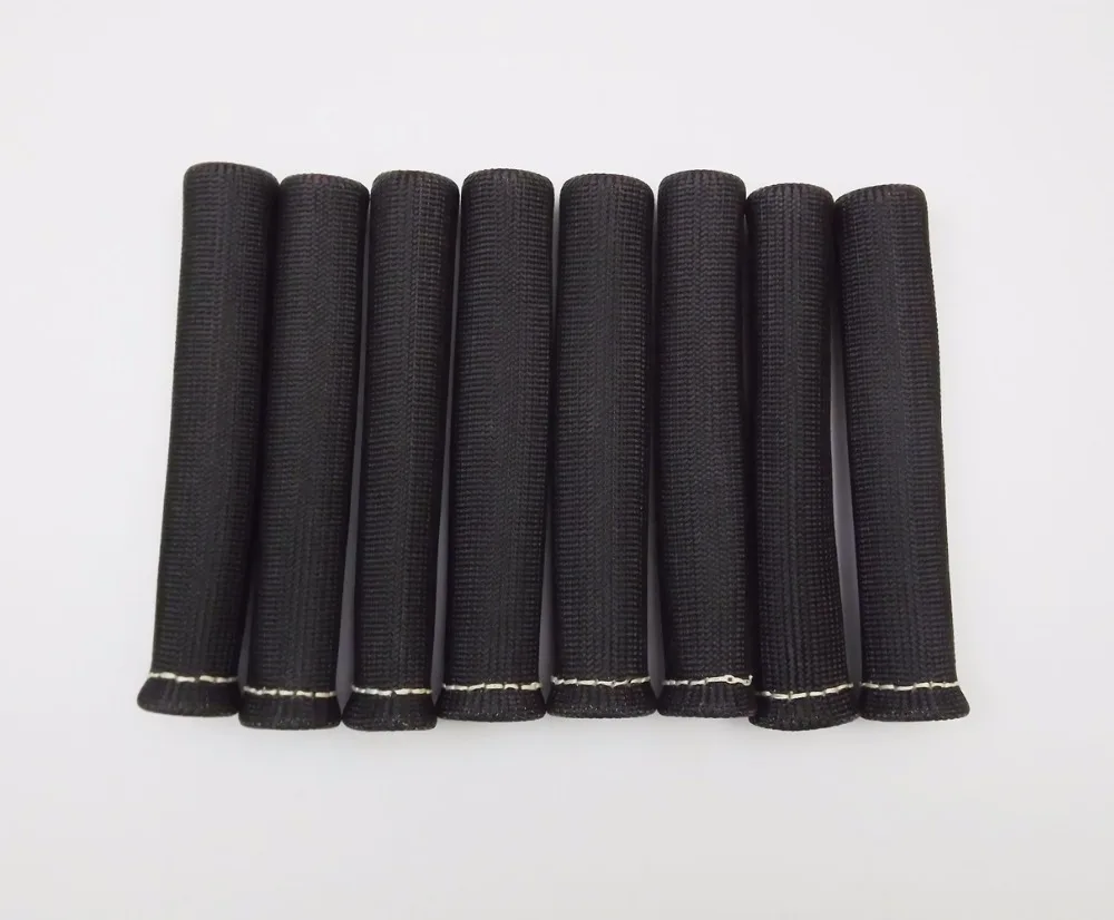 

BLACK 8PCS 1200 SPARK PLUG WIRE BOOTS HEAT SHIELD PROTECTOR SLEEVE SBC BBC