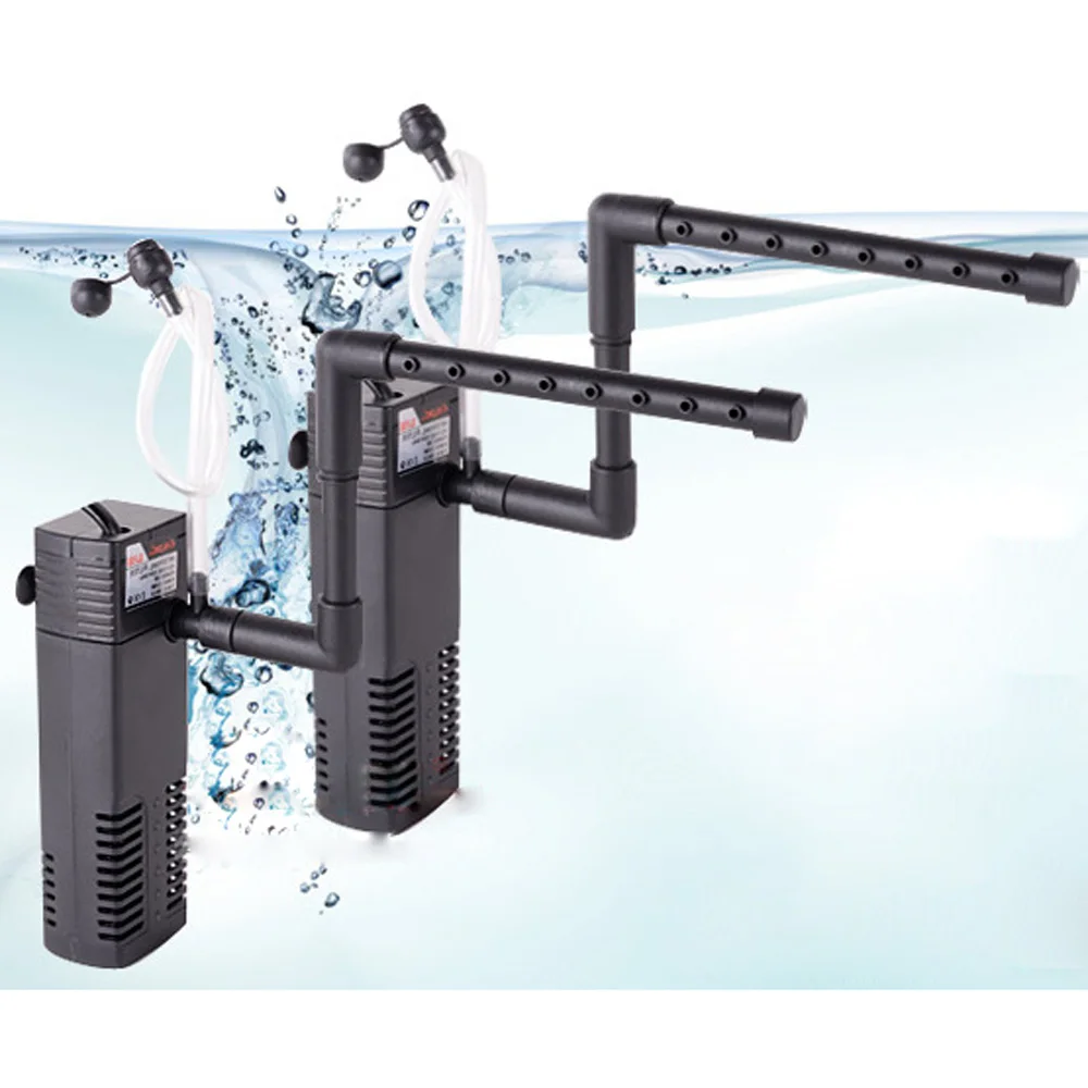

3 in 1 Multi-Internal Aquarium Filter Pump Aeration Circulation Fish Tank Submersible Filter Pump with Waterfall Spray Bar