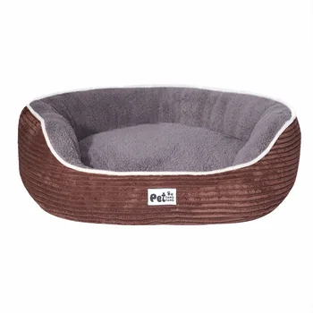 

Striped Dog Bed for Medium Large Dogs with Waterproof Bottom Warm Soft Pet House Tent Washable Cat Nest Litter Puppy Kennel