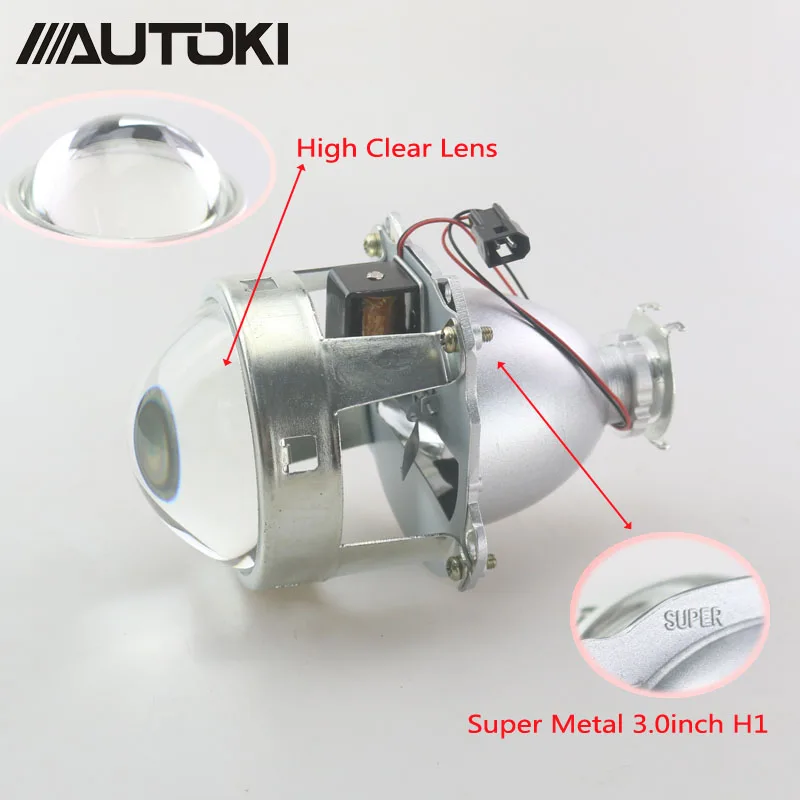 Lente do Projetor Lentes do Farol Carro Restyling Metal Polegada Hid Bi-xenon Farol Xenon Iluminação h4 h7 Uso h1 Lâmpadas 3.0 7 High Quality Automóveis e motos