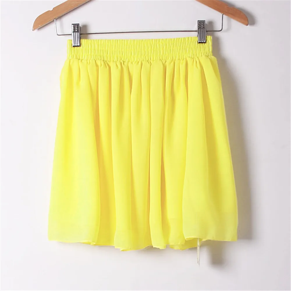 42cm Fashion Elastic Waist Skirt Pleated Midi Skirts Womens Lolita Petticoat Bridesmaids Mini Vintage Skirt Jupe Saias faldas (8)