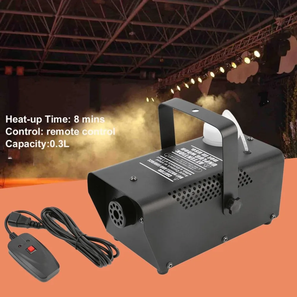 

Mini Wire control AC 220-50/60Hz 240V Smoke Machine Fog Machine Professional Stage Lighting For Party Weedding Christmas