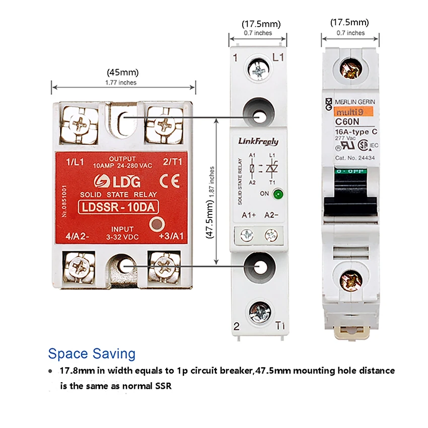 TRA48D40 мини Интеллектуальная Автоматизация SSR твердотельное реле 40A DC AC выход 42-480VAC Вход 5 в 12 В 24 В 32VDC реле напряжения